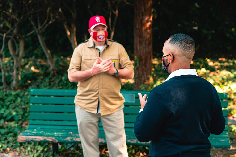 Photos of Devin Murphy, running for Pinole City Council in Pinole, CA on September 3, 2020.